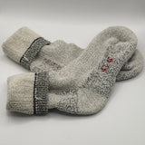 Thick socks in cotton, gray melange