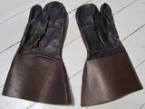 Motorcycle gloves in leather with collar
