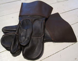Motorcycle gloves in leather with collar