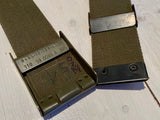 Strong waist belt in green fabric, used