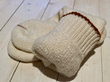 White sock with colored edge
