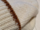White sock with colored edge