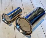 Cylinder/vase chrome-plated/stainless steel