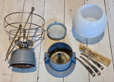 Carbide lantern with glass dome