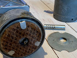Carbide lantern with glass