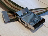 Belt in striped fabric