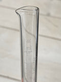 Measuring glass on foot
